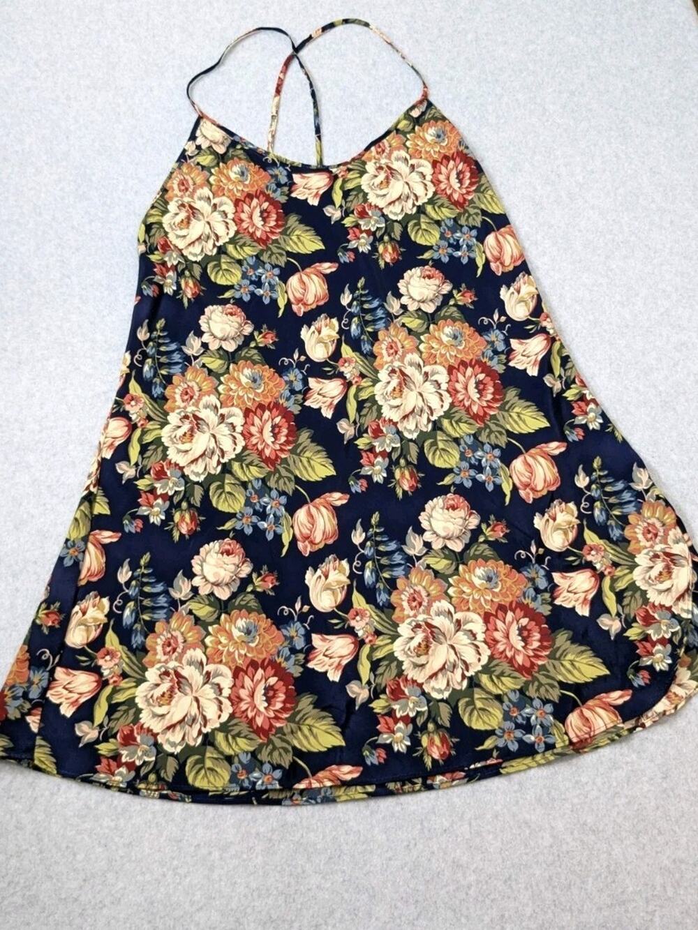 VINTAGE Victorias Secret Floral Slip Dress Nightie Gold Label 90s MED Lingerie